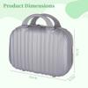 Abs Hard-Shell Cosmetic Travel Case, 13-Inch Makeup Organizer, With Elastic Band, Anti-Slip Feet, Compact Beauty Luggage view 3