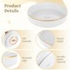 360 Rotating Makeup Organizer, White 10-Inch Cosmetic Holder, Plastic Makeup Storage Tray For Bathroom, Kitchen, Living Room view 3