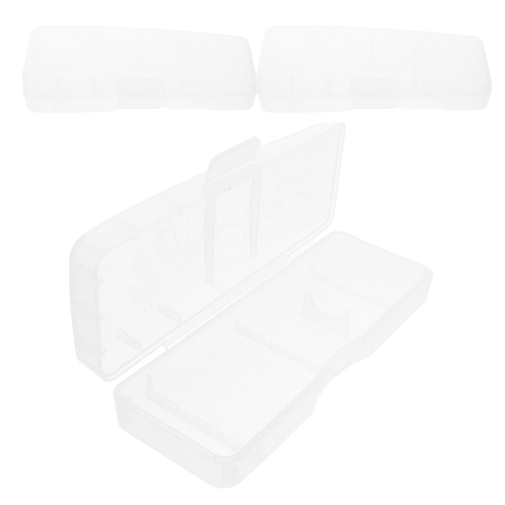 Didiseaon 3PCS Manual Razor Case: Transparent Hair Shaving Storage Box Organizer Travel Shaver Protective Holder for Barber Hair Removal Tools