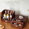 3-Layer Makeup Storage Organizer Box, Large Capacity Cosmetic Storage For Dressing Table & Bathroom view 3