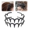 2 Pack U Shape Fashion Tooth Hair Comb Headband, Zig Zag High Cranium Headbands for Women, Reverse Hair Bands with Teeth for Women Girls (Black, one size) view 1