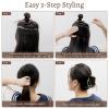 70 * 5"Updo Hair Hair Bumps, Volume Insert Kit Accessories with 20 Bobby Pins, 20 U-Shape Pins, 2 Duckbill Clips, 3 Hair Ties Ponytail Volumizer For Bun, Wedding, Party (Blonde) view 3