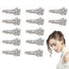 12Pcs Snowflake Hair Clips, Snowflake Hair Accessories, Sparkly Christmas Hairs Accessories for Women, Silver Metal Alligator Clips for Long Thick Hairs, Christmas Holiday Cute Snowflakes Women Clip view 1