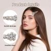 12Pcs Snowflake Hair Clips, Snowflake Hair Accessories, Sparkly Christmas Hairs Accessories for Women, Silver Metal Alligator Clips for Long Thick Hairs, Christmas Holiday Cute Snowflakes Women Clip view 3