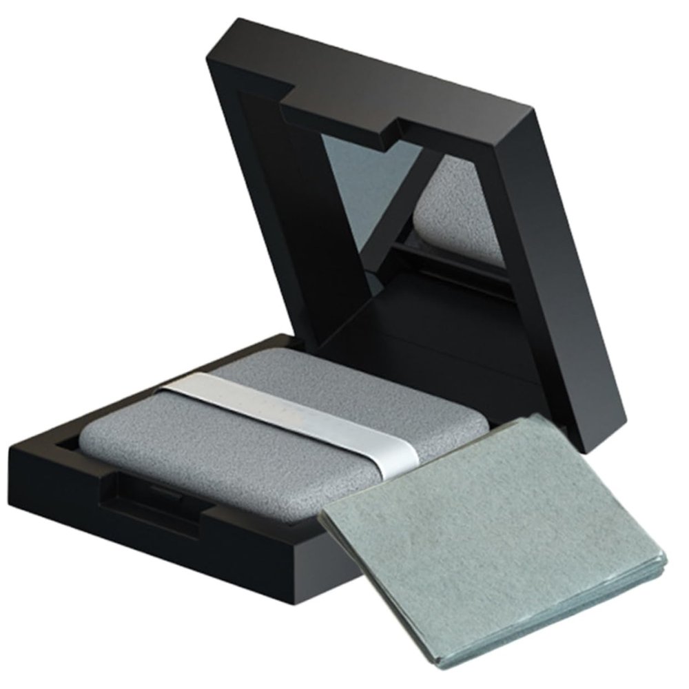 HAKIDZEL Oil Control with Portable Mirror and Puff Face Oil Absorbing Blotting Papers for Oily and Combination Skin Control and Pore Absorption Convenient Makeup Touch Up Tool