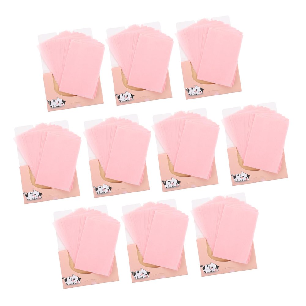 FOMIYES 10 Boxes Natural Oil Control Facial Blotting Papers for Oily Skin Care Double Sided Absorbent Tissues Lightweight Portable Makeup Friendly Gentle Skin