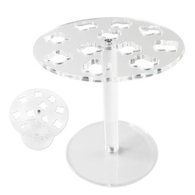Acrylic Scissor Holder | 11-Hole Scissor Holder Barber Organizer | Acrylic Stand Storage Organizer Desk Accessories | Compact | Adaptable | 8 X 13.6 X 15 Cm | For Makeup Brush Combs