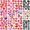 180 Pcs Fake Kiss Lip Tattoos Temporary Stickers for Adult Kids Women Men, 12 Sheets Valentine's Day Bright Red Kiss Lip Print Waterproof Tattoos for Halloween Costume Accessories and Parties view 1