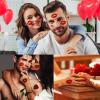 180 Pcs Fake Kiss Lip Tattoos Temporary Stickers for Adult Kids Women Men, 12 Sheets Valentine's Day Bright Red Kiss Lip Print Waterproof Tattoos for Halloween Costume Accessories and Parties view 3