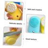 LIFKOME 2pcs Silicone Facial Cleansing Brush with Skid Handle for Gentle Exfoliation and Deep Pore Cleaning Portable Double Sided Face Wash Brush in Lemon Yellow and Sky Blue Suitable for view 3