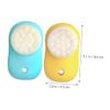 LIFKOME 2pcs Silicone Facial Cleansing Brush with Skid Handle for Gentle Exfoliation and Deep Pore Cleaning Portable Double Sided Face Wash Brush in Lemon Yellow and Sky Blue Suitable for view 4