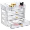 4-Layer Transparent Cosmetic Storage Box, Drawer-Style Makeup Organizer With 3 Drawers, Large Capacity Makeup Box For Lipsticks, Perfumes, Brushes, And Skincare view 1