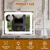 Vanity Mirror with Lights, 16"12" LED Makeup Mirror, HD Professional Mirror, 10X Magnification, Smart Touch with 3-Color Lighting, Dimmable, 360 Rotation, Lighted Up for Makeup Desk, Bedroom (White) view 3