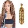 Blonde Bundles Human Hair Deep Wave Bundles 22 Inch Unprocessed Brazilian Virgin Hair P30/613 Highlight Brown Deep Wave Bundle Human Hair Extensions 50 Gram Per Bundle view 1