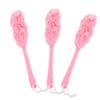 ADOCARN 3pcs Non Skid Long Handle Bathing Brush with Massage Function for Body Cleaning Durable Shower Scrubber for Home Use Soft Skin Friendly Design Light Pink view 1