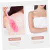 ADOCARN 3pcs Non Skid Long Handle Bathing Brush with Massage Function for Body Cleaning Durable Shower Scrubber for Home Use Soft Skin Friendly Design Light Pink view 2