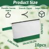 10 Pcs Cotton Canvas Makeup Bags, Blank DIY Craft Zipper Bags Pouches Multipurpose Travel Toiletry Pouch Pencil Case Stationary Storage Bulk for DIY Crafts Painting Embroidery view 3
