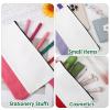 10 Pcs Cotton Canvas Makeup Bags, Blank DIY Craft Zipper Bags Pouches Multipurpose Travel Toiletry Pouch Pencil Case Stationary Storage Bulk for DIY Crafts Painting Embroidery view 4