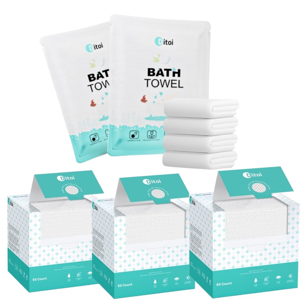 Face Towels 150 Count & Bath Towels 10 Count