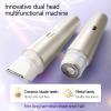 Dual Head Shaver for Smooth Facial Hair Removal Easy Cleaning, Bikini Shaver for Legs Body Hair Wet and Dry Use (LBrown) view 2