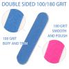 200Pack Nail Files Kit Mini Nail Files Double Sided Nail Buffer Orange Nature Wood Nail Care Sticks Cuticle Manicure and Pedicure Stick for Fingernail Cleaning Cuticle Stick view 4