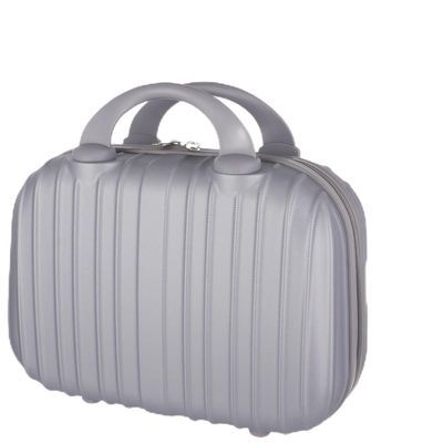 13 Inch Hard-Shell Makeup Case, Portable Cosmetic Organizer with Elastic Band, Anti-Slip Pads & Dual Zippers