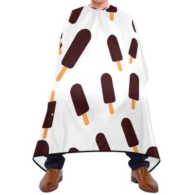 WELLDAY Professional Haircut Cape with Adjustable Snap Closure, Waterproof Barber Cape, Chocolate Ice Cream Hairdressing Salon Cape for Unisex - 65" x 55"