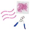30 Pack Eyelash Curler Refills, Universal Silicone Eye Lash Curler Replacement Refill Pads Compatible with Shiseido (Pink, 30Pack) view 1