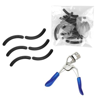 30 Pack Eyelash Curler Refills, Universal Silicone Eye Lash Curler Replacement Refill Pads Compatible with Shiseido (Black, 30Pack)