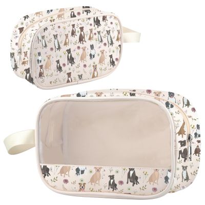 G2TUP Pitbull Clear Makeup Bag Pitbull Owner Gifts American Pitbull Zipper Bag APBT Lover Gifts Pitbull Mom Cosmetic Bag (Pitbull Clear)