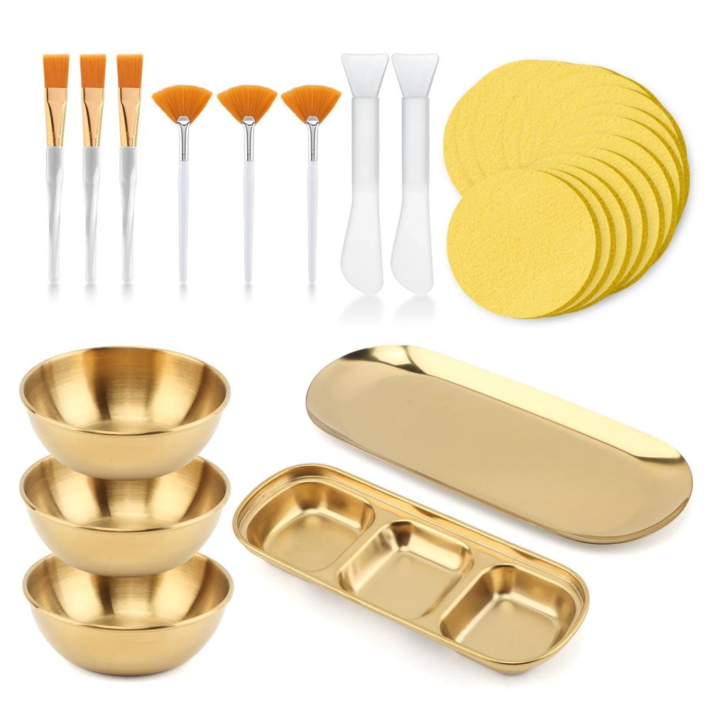 25 Pcs Esthetician Supplies, Stainless Steel Facial Bowls, Mask Applicator Tool, Professional Facial Supplies Set for Estheticians