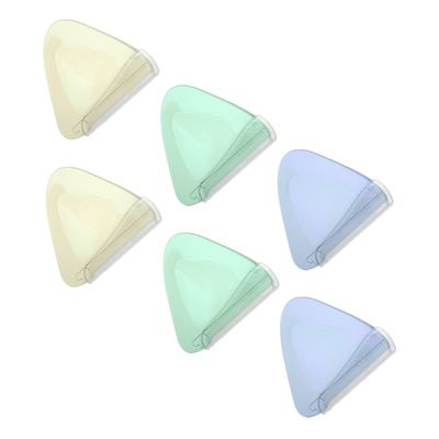 COOLHIYA 6pcs Eyebrow Razors Portable Facial Hair Remover Stainless Steel Blades Durable Makeup Tool for Precise Shaping and Smooth Skin with Comfortable Grip in Pearl White Green Purple