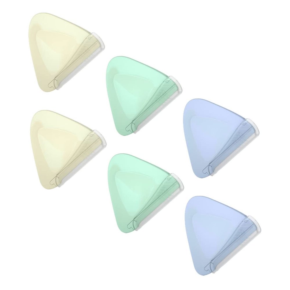 COOLHIYA 6pcs Eyebrow Razors Portable Facial Hair Remover Stainless Steel Blades Durable Makeup Tool for Precise Shaping and Smooth Skin with Comfortable Grip in Pearl White Green Purple