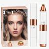 Acavado 2-in-1 Dual Head Eyebrow Trimmer & Flawless Facial Hair Removal for Women, Painless & Gentle Facial Hair Remover for Brows, Chin, Upper Lip, Cheeks, Type-C Charging for Women view 1