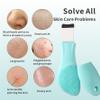 Blackhead Remover Tool,Silicone Face Scrubber, 2 in 1 Nose Scraper for Deep Cleansing,Skin Scrubber Face Spatula, Nose Blackhead Remover, Pore Cleaner Skin Care Tool for Men and Women (Light Blue) view 4