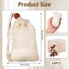 50 Pack Soap Saver Bags, Natural Cotton Linen Mesh Soap Bag with Drawstring for Exfoliating, Foaming, and Drying, Bar Pouch for Bath and Shower Use (3.5x5.5 Inch) view 2