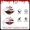12 Sheets Halloween Tattoo Stickers Halloween Prank Makeup Temporary Tattoos for Adults Waterproof Tattoo Realistic Temporary Tattoos Scary Big Mouth Fake Tattoos for Halloween Cosplay Party view 3