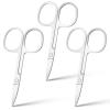 3 Pcs Cuticle Nail Scissors for Women Stainless Steel Portable Eyebrow Scissor Grooming Hair Scissor for Beard Eyelash, Trim Nail view 1