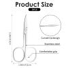 3 Pcs Cuticle Nail Scissors for Women Stainless Steel Portable Eyebrow Scissor Grooming Hair Scissor for Beard Eyelash, Trim Nail view 2