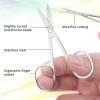 3 Pcs Cuticle Nail Scissors for Women Stainless Steel Portable Eyebrow Scissor Grooming Hair Scissor for Beard Eyelash, Trim Nail view 3