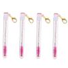 TOVINANNA 4pcs Eyelash Brush with Key Chain Reusable Detachable Mascara Wands Eyelash Comb and Applicator for Women Portable Lightweight Makeup Tool Rose Red view 1