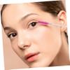 TOVINANNA 4pcs Eyelash Brush with Key Chain Reusable Detachable Mascara Wands Eyelash Comb and Applicator for Women Portable Lightweight Makeup Tool Rose Red view 2