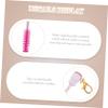 TOVINANNA 4pcs Eyelash Brush with Key Chain Reusable Detachable Mascara Wands Eyelash Comb and Applicator for Women Portable Lightweight Makeup Tool Rose Red view 4