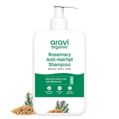 Ar avi Organic Rosemary Anti-Hairfall Shampoo | Rosemary Shampoo for Hair Growth & Hairfall Control | Up to 94% Stronger Hair | Sulphate-Free for Men & Women | For All Hair Types | 200ml