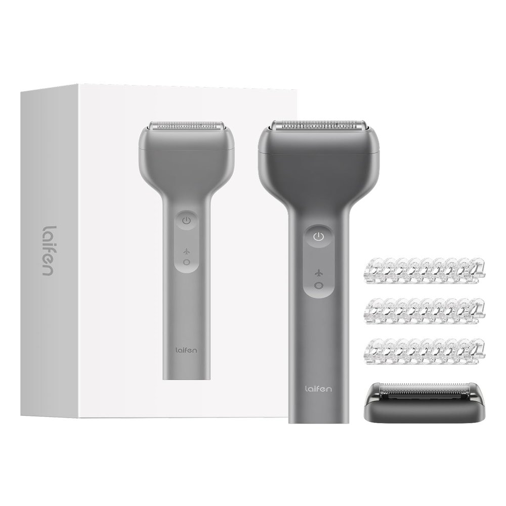 Laifen T1 Pro 1-Blade Electric Shaver, High-Speed 12,000 Cuts/Min, Long Hair Trimmer with 3 Guards, for Sparse Beard & Daily Styling, Wet & Dry, IPX7 Waterproof Razor (Space Gray)