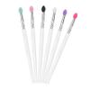 NULYLU 6PCS Large Sequined Silicone Eyeshadow Brush Kit Professional Makeup Tool Lightweight Portable for Precise Eye Shadow Application Mixed Colors for Beginners and Salon Use view 1