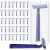 Molain 200Pcs Twin Blade Razors for Men, Twin Blade Disposable Razors With Clear Safety Cap, Stainless Steel Disposable Shaver, Multipurpose Portable Manual Shaver for Bathing Hotel Travel view 1