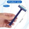 Molain 200Pcs Twin Blade Razors for Men, Twin Blade Disposable Razors With Clear Safety Cap, Stainless Steel Disposable Shaver, Multipurpose Portable Manual Shaver for Bathing Hotel Travel view 2