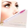 Beatifufu 4pcs Eyelash Brush Tubes with Keychain Portable Mascara Wands for Eyebrow and Eyelash Makeup Lightweight Plastic and Fiber Brushes Travel Friendly Beauty Tools Rose Red view 2