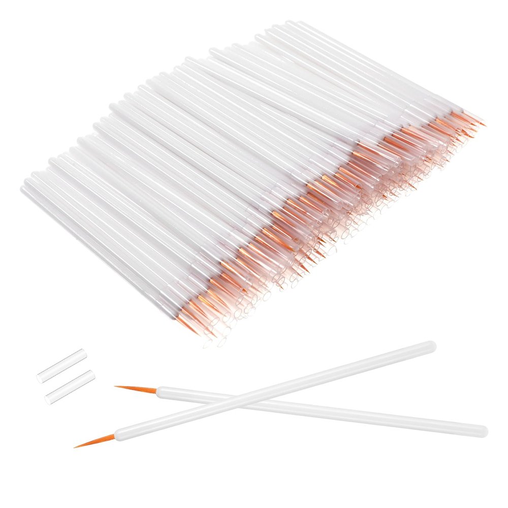 150 Pcs Disposable Eyeliner Brush Set Ultra-fine Point Eye Liner Applicator Cosmetic Eyelash Brush Wands Applicator White Makeup Eye Liner Tools for Eyelash Lip Liquid Eyeliner Lipstick